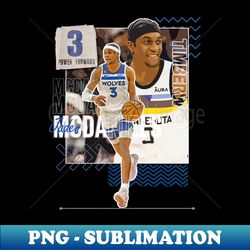 jaden mcdaniels basketball paper poster timberwolves 6 - vintage sublimation png download - fashionable and fearless