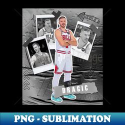 goran dragic basketball paper poster bulls 5 - vintage sublimation png download - perfect for personalization