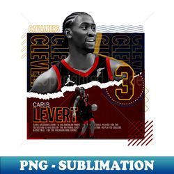 caris levert basketball paper poster cavaliers - artistic sublimation digital file - transform your sublimation creations