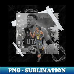 malik beasley basketball paper poster jazz 2 - creative sublimation png download - defying the norms