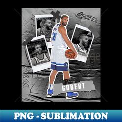 rudy gobert basketball paper poster timberwolves 5 - elegant sublimation png download - bold & eye-catching