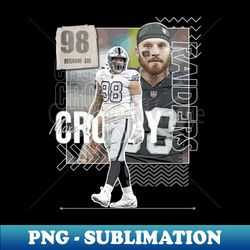 maxx crosby football paper poster raiders 6 - signature sublimation png file - capture imagination with every detail