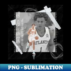 jalen johnson basketball paper poster hawks 3 - modern sublimation png file - stunning sublimation graphics