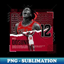 ayo dosunmu basketball paper poster bulls - exclusive sublimation digital file - revolutionize your designs
