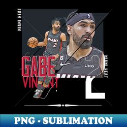 gabe vincent basketball paper poster heat 4 - creative sublimation png download - defying the norms