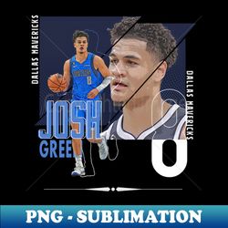 josh green basketball paper poster mavericks 4 - aesthetic sublimation digital file - create with confidence