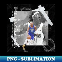 terance mann basketball paper poster clippers 3 - professional sublimation digital download - transform your sublimation creations