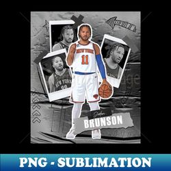 jalen brunson basketball paper poster knicks 5 - high-resolution png sublimation file - add a festive touch to every day