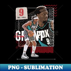 jerami grant basketball paper poster trail blazers 6 - exclusive sublimation digital file - unlock vibrant sublimation designs