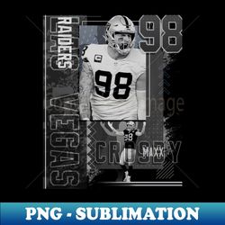 maxx crosby football paper poster raiders 2 - creative sublimation png download - perfect for sublimation mastery