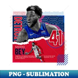 saddiq bey basketball paper poster pistons - creative sublimation png download - revolutionize your designs