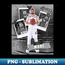 Dean Wade Basketball Paper Poster Cavaliers 5 - Unique Sublimation PNG Download - Perfect for Sublimation Mastery