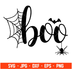 boo halloween svg halloween svg spooky season svg trick or treat svg cricut silhouette vector cut file