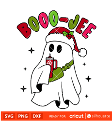 christmas boo jee ghost svg christmas svg cute christmas ghost svg cricut silhouette vector cut file