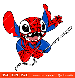 stitch spiderman svg super hero svg marvel svg disney svg cricut silhouette vector cut file