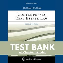 contemporary real estate law 2nd edition fields test bank