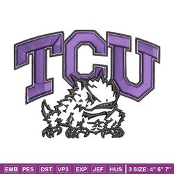 tcu horned frogs embroidery design, tcu horned frogs embroidery, logo sport, sport embroidery, ncaa embroidery.