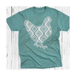 aztec chicken svg dxf png, chick, rooster, country, show time, cut files, files for: silhouette, cricut, sublimate