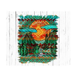 aztec desert png, sublimation download, western, country, tribal, aztec, illustration, hand drawn,