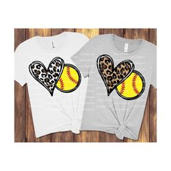 softball hearts svg dxf png, cut file, love softball, cheetah, leopard, cricut, silhouette, sublimation download,