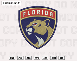 florida panthers embroidery designs, machine embroidery files, nfl embroidery files