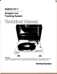 harman kardon rapco st-7 technical manual