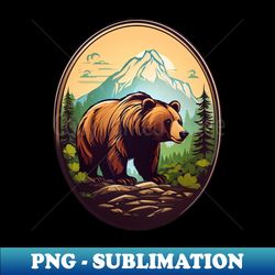 brown bear - sublimation-ready png file - stunning sublimation graphics