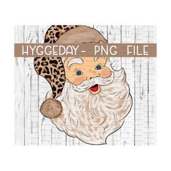 Santa PNG, Sublimation download, christmas, leopard, cheetah, sublimate, dtg,