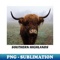 HIGHLAND COW - PNG Transparent Digital Download File for Sublimation - Boost Your Success with this Inspirational PNG Download