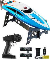 force1 velocity fast rc boat - blue