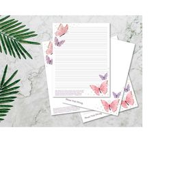 jw letter writing template - pdf printable stationery jw paper with butterflies - download for hand written letters - be