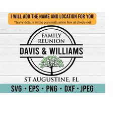 family reunion personalized svg | family reunion svg | custom family reunion svg files for cricut silhouette | family ga