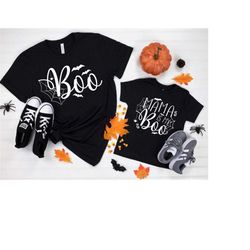 mom and baby matching halloween outfit design idea svg cut file - customize ttrick or treat t shirts mama is my boo-inst