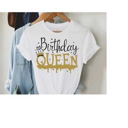 birthday queen svg cutting files for cricut - birthday t shirt design - use with glitter vinyl - diy iron on - sublimati