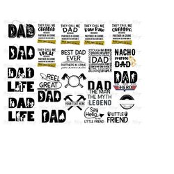 fathers day svg bundle cutting files for cricut, silhouette, glowforge - dad quotes and sayings for celebrating fathers