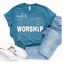 made to worship svg religious christian t shirt design for cutting vinyl, iron on, sublimation print - echo mirror insta