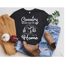 country roads take me home svg country music lyrics quote saying cutting files cricut, silhouette, glowforge - diy cowgi