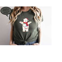 happy new year shirt, christmas polar bear t-shirt, merry and bright t-shirt, christmas bear shirt, christmas party tee,