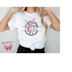 breast cancer svg - volleyball cancer fight t shirt design for cancer awareness month - pink ribbon hoodie design - spor