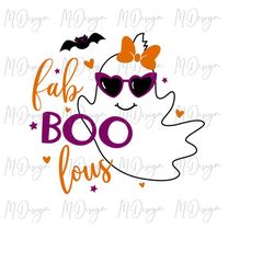 faboolous svg halloween svg girl ghost for kids costume - cricut cut files - fabulous t shirt design - instant digital d