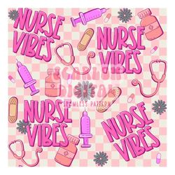 nurse vibes seamless pattern digital design download, registered nurse seamless file, floral nurse seamless pattern, rep