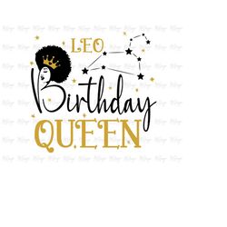 leo birthday queen svg - july august birthday t shirt design diy use with glitter vinyl, iron on transfer - afro hair si