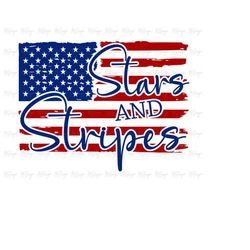 stars and stripes svg - 4th of july svg file for cricut, silhouette, glowforge - independence day t shirt design for par