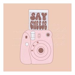 polaroid say cheese png for stickers, commercial-use sticker design png, png design for teenage girls, sticker png desig