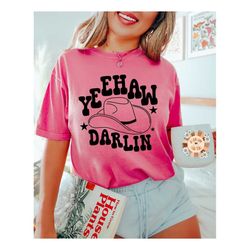 yeehaw darlin svg-western digital design download-cowgirl svg, cowgirl hat svg, country girl svg, southern belle svg, sv