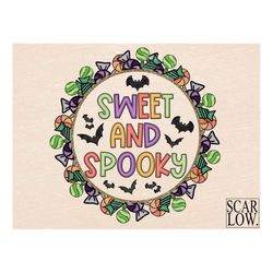 sweet and spooky halloween candy png sublimation design download, halloween png, candy png, kids halloween png, spooky s