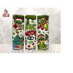 inflated cartoon christmas tumbler, retro merry christmas, 3d inflated tumbler, funny christmas, 3d tumbler wrap, 20oz skinny tumbler wrap