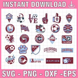 26 files mls logo colorado rapids, colorado rapids svg, vector colorado rapids, clipart colorado rapids, football kit