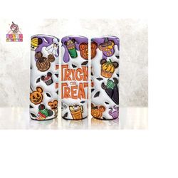 3d inflated halloween snacks 20 oz skinny tumbler wrap, trick or treat png, snackgoal sublimation, magical snack, drinks and foods wrap