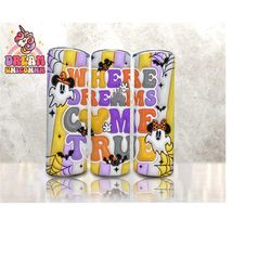 3d inflated mouse halloween tumbler, cartoon halloween tumbler, halloween tumbler, 3d tumbler wrap, 20oz tumbler, 3d where dreams come true